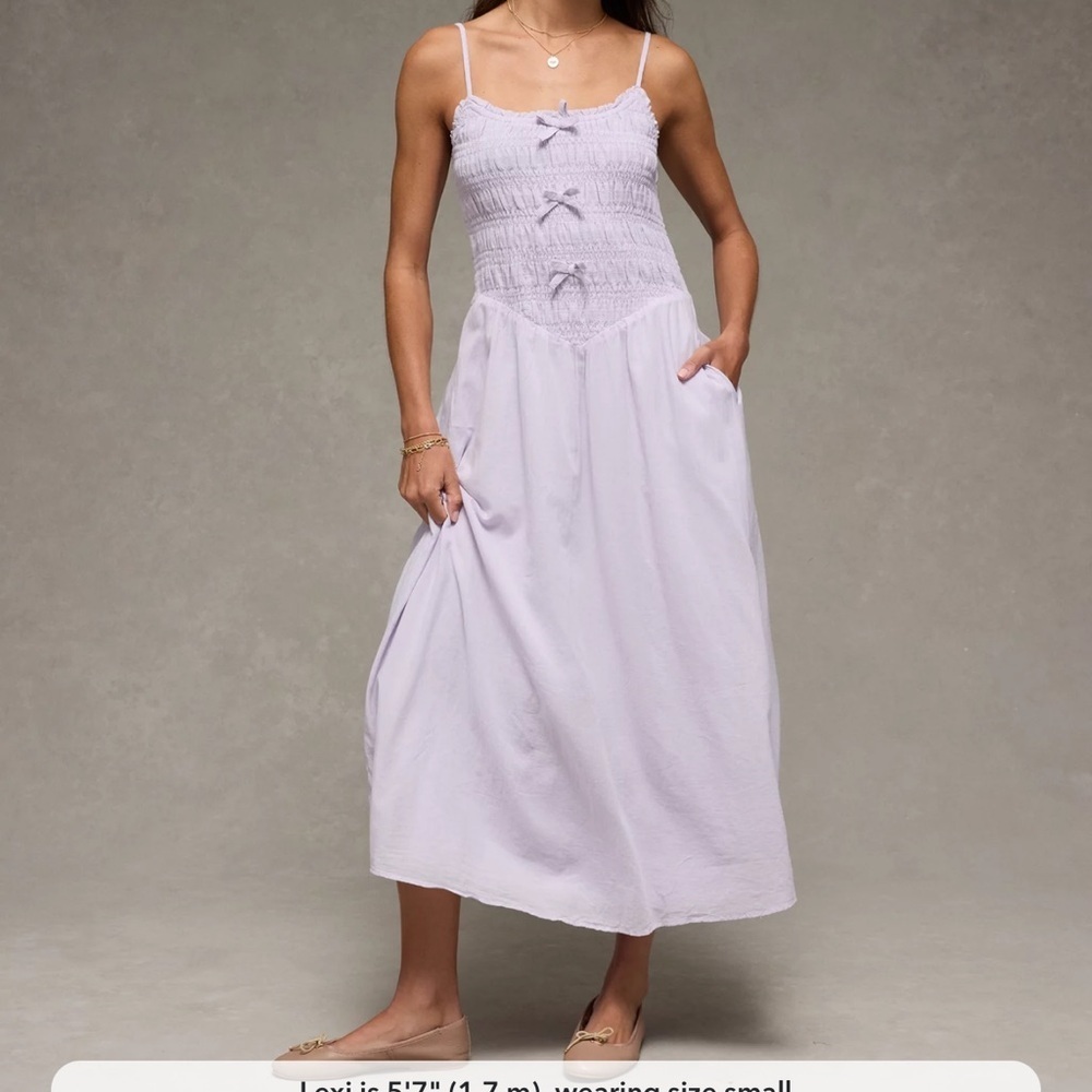 NWT AE Bella Bow Midi Dress - Picture 6 of 6